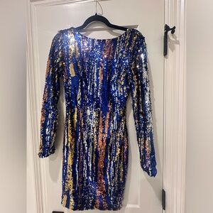 Dress the Population cut out back dress